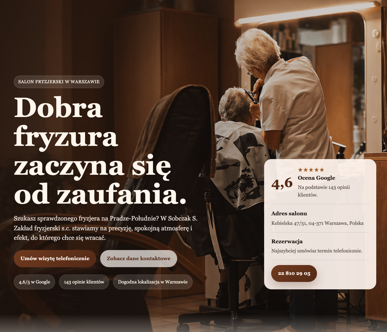 Salon fryzjerski w Warszawie